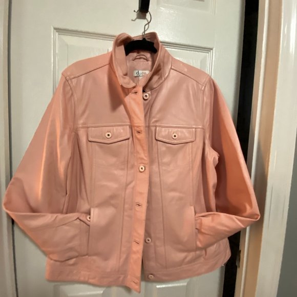 Denim&Co Jackets & Coats Nwotdenim Co Pastel Leather Jacket In